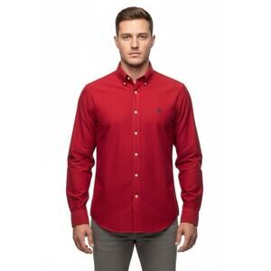 Ralph Lauren Men’s Cotton Red Fine Corduroy Blake Oxford, Size M